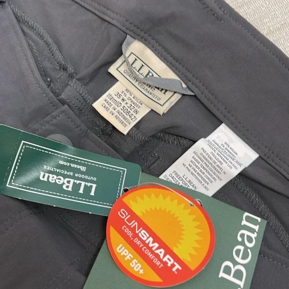 L.L.BEAN MEN'S CRESTA HIKING DWR PANTS STANDARD FIT 35 x 32” Gray New with Tags